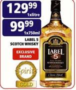 Label 5 Scotch Whisky-1Ltr