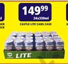 Castle Lite Cans Case-24 x 330ml