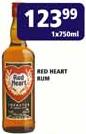 Red Heart Rum-1 x 750ml