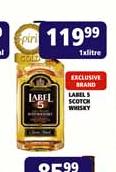 Label 5 Scotch Whisky-1 x 1litre