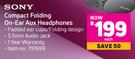 Sony Compact Folding On-Ear Aux Headphone