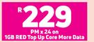 2 x Redmi 9A-On 1GB Red Top Up Core More Data + On Promo 65