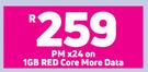 Vivo Y21-On 1GB Red Core More Data