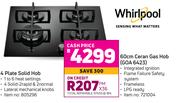 Whirlpool 60cm Ceran Gas Hob GOA 6423