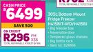 Hisense 305Ltr Bottom Mount Fridge Freezer H415BIT-WD/H415BI