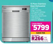 Hisense 13 Place Stainless Steel Dishwasher