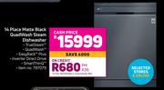 LG 14 Place Matte Black Quad Wash Steam Dishwasher