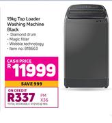 Samsung 19kg Top Loader Washing Machine (Black)