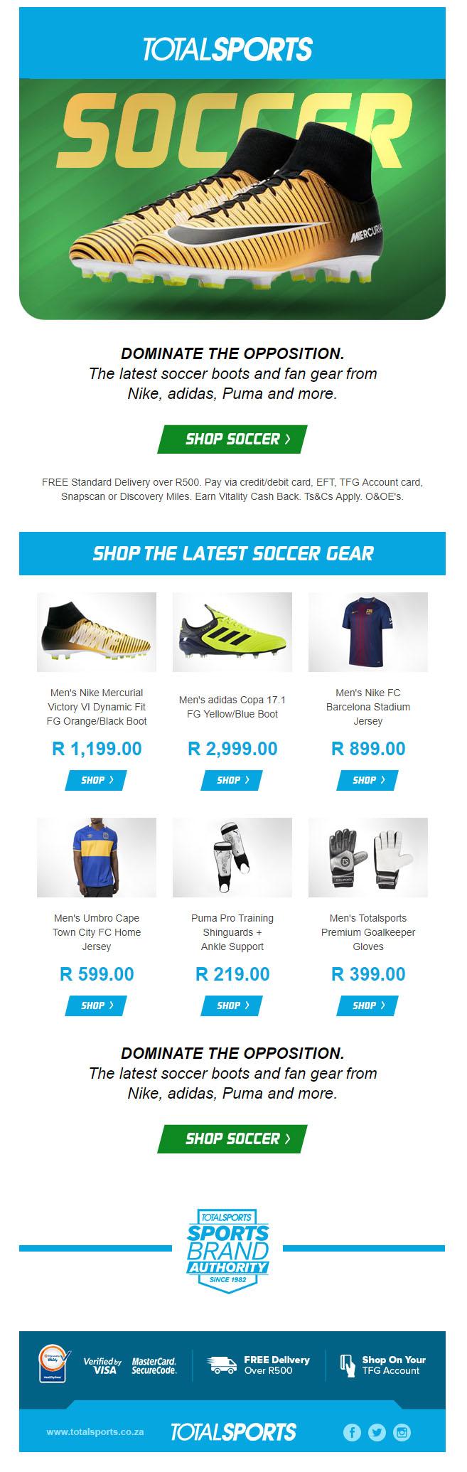 total sports soccer boots adidas