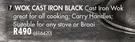 Megamaster Wok Cast Iron Black
