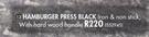 Megamaster Hamburger Press Black
