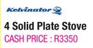 Kelvinator 4 Solid Plate Stove