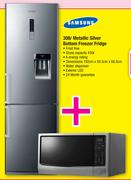 Samsung 308L Metallic Silver Bottom Freezer Fridge