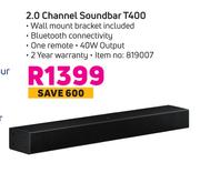 Samsung 2.0 Channel Soundbar T400