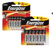 Energizer 8 Pack Plus 4 Free Batteries-Per pack