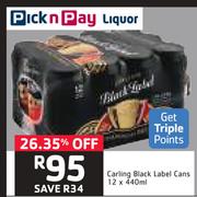 Carling Black Label Cans-12 x 440ml