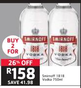 Smrinoff 1818 Vodka-2 x 750ml