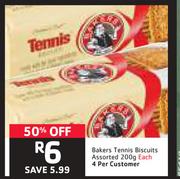 Bakers Tennis Biscuits Assorted-200g Each