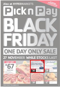 Pick n Pay Gauteng : Black Friday (27 November Only), page 1
