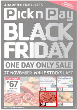 Pick n Pay Gauteng : Black Friday (27 November Only), page 1