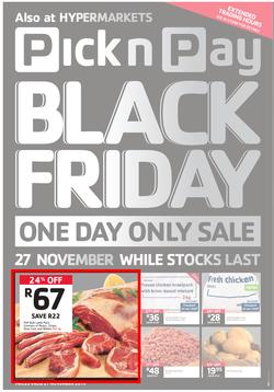 Pick n Pay Gauteng : Black Friday (27 November Only), page 1
