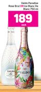 Valdo Paradise Rose Brut Or Ice Blanc De Blanc-750ml Each
