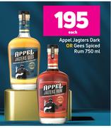 Apple Jagters Dark Or Gees Spiced Rum-750ml Each