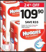 Huggies Dry Comfort Disposable Nappies Value Pack-Per Pack