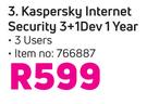 Kaspersky Internet Security 3 + 1 Dev 1 Year