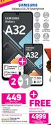 2 x Samsung Galaxy A32 LTE Smartphone-On 1GB Red Core More Data + On Promo 65