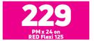 Samsung Galaxy A03 Core 4G Smartphone-On Red Flexi 125