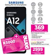Samsung Galaxy A12 4G Smartphone-On 1GB Red Top Up Core More Data