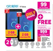 02 x Alcatel 1T Tablet-On My Gig 1 + On Promo 1GB