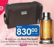 Boss The Scent Eau De Toilette Or Eau De Parfum 50ml+ Free Toiletry Bag-Per Offer