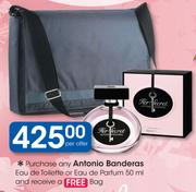 Antonio Banderas Eau De Toilette Or Eau De Parfum 50ml+ Free Bag-Per Offer