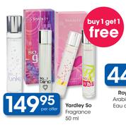 Yardley So Fragrance-50ml Each