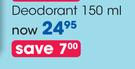 Dove Deodorant-150ml Each