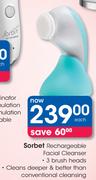 Sorbet Rechargeable Facial Cleanser-Each