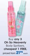Oh So Heavenly Body Spritzers-Each