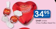 Lindt Lindor Choc Truffles Heart Tin-Per Tin