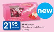 Lindt Lindor Strawberry And Cream 3-Piece