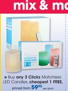 Clicks Matchless LED Candles-Per Pack