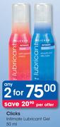 Clicks Intimate Lubricant Gel-2x50ml
