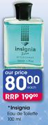Insignia Eau De Toilette-100ml Each