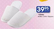 Clicks Waffle Cotton Slippers-Per Pair