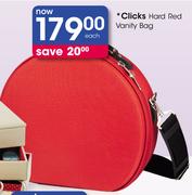 Clicks Hard Red Vanity Bag