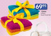 Clicks 3-Piece Guest Towel Set-Per Set
