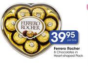Ferrero Rocher 8 Chocolates In Heart-Shaped Pack-Per Box