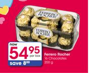 Ferrero Rocher 16 Chocolates-200g Per Box
