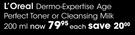 L'Oreal Dermo-Expertise Age Perfect Toner Or Cleansing Milk-200Ml